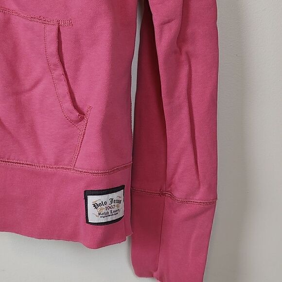 Ralph Lauren Polo Jeans Original Denimwear Zip Front Hooded Sweatshirt Vintage - Picture 4 of 12